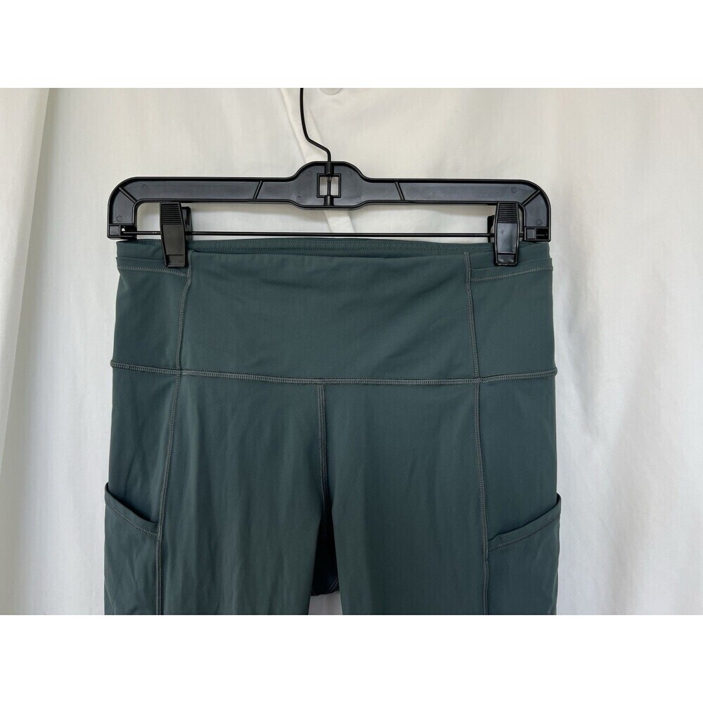Lululemon Fast Free Crop II *Nulux 19" Grey Eucalyptus Size 8 - Picture 9 of 14